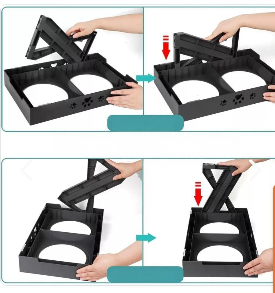 Comedero Bebedero Ajustable Para Mascota