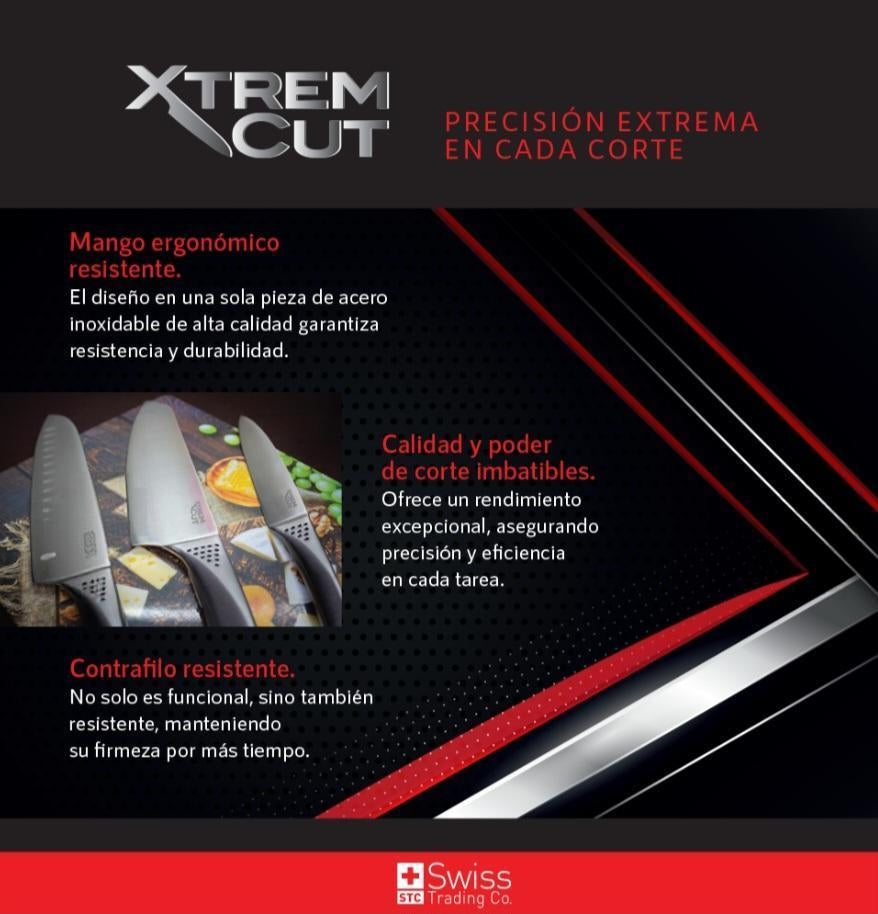 Xtrem Cut Set 3 Cuchillos Acero Inox