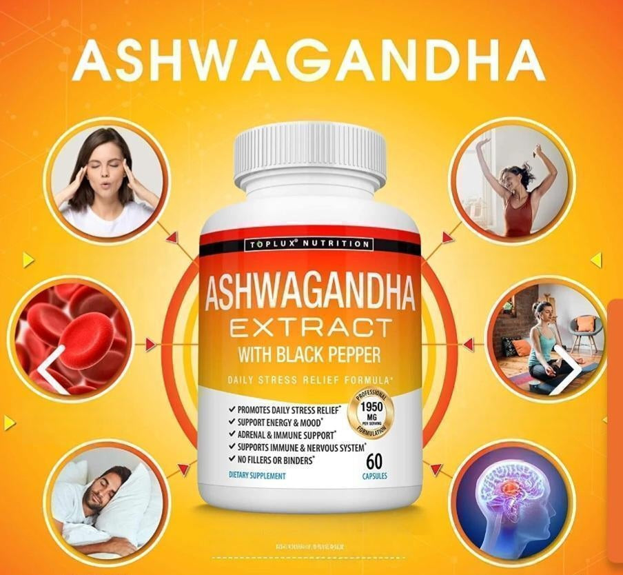 ASHWAGANDHA EXTRACT 1000 MG 60 CAPSULAS