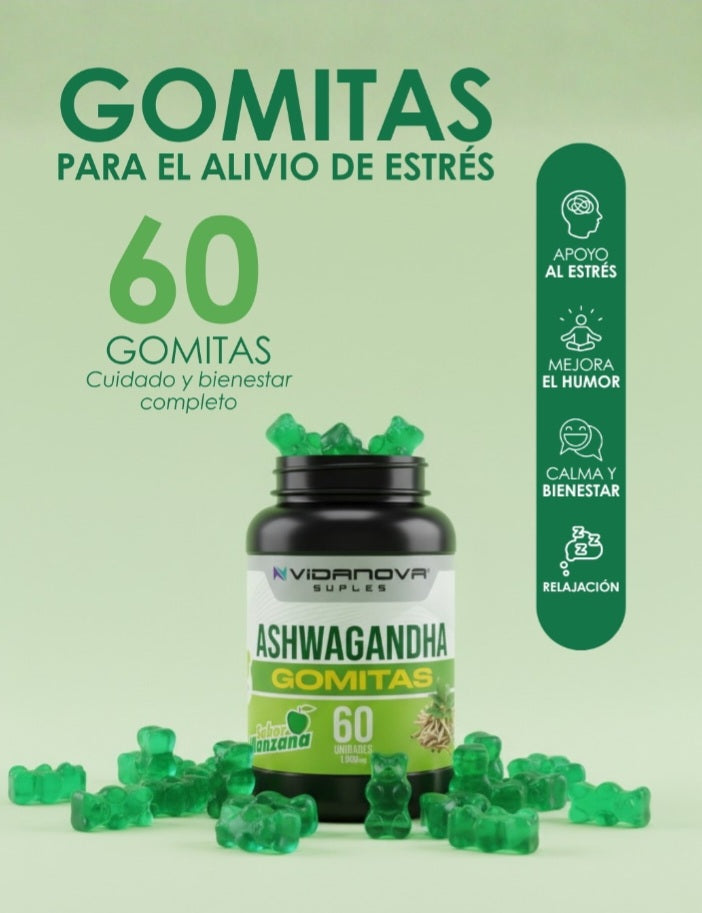 60 GOMITAS ASHWAGANDHA 1000mg